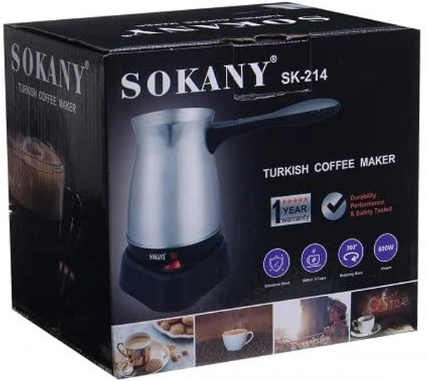 Sokany SK-214 Stainless Steel Turkish and Greek Coffee Maker
