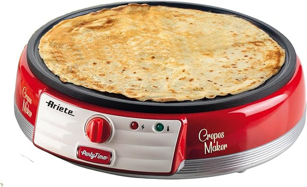 Ariete Crepes Maker Party Time 202, Electric Crepe Maker with Non-Stick Plate 1000w
