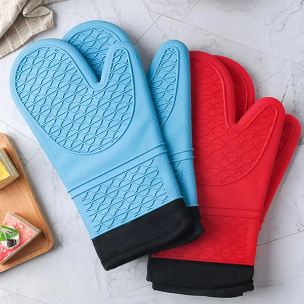 Plain thermal insulating kitchen gloves for cooking tools