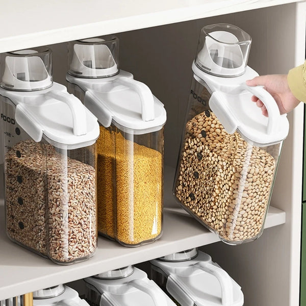 Convenient Self-contained Cup Rice Container Space-saving Moisture-proof