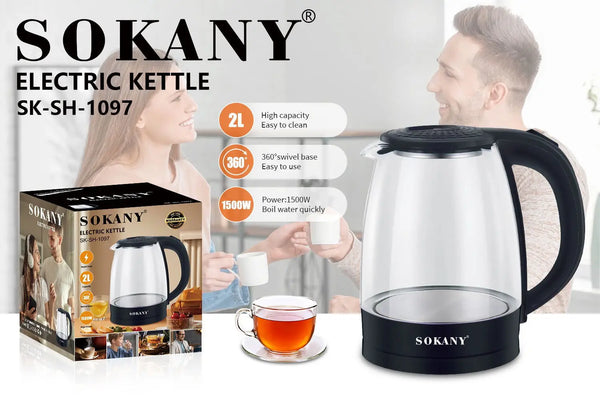 SOKANY1097 Electric Water Bottle Household 2L Hot Office Boiling