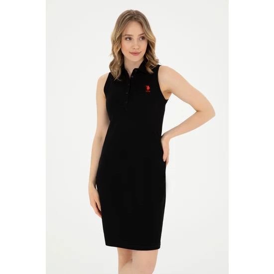 U.S. Polo Assn. Women's Black Dress (Knitted) 50285857-VR046