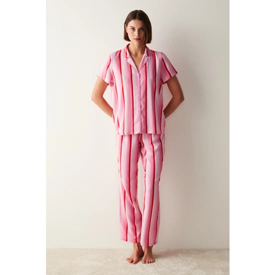 Penti Base Yours Truly Pink Shirt Pants Pajama Set