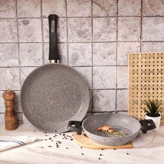 Karaca Gris Bio Granite Pan and Shelf Set